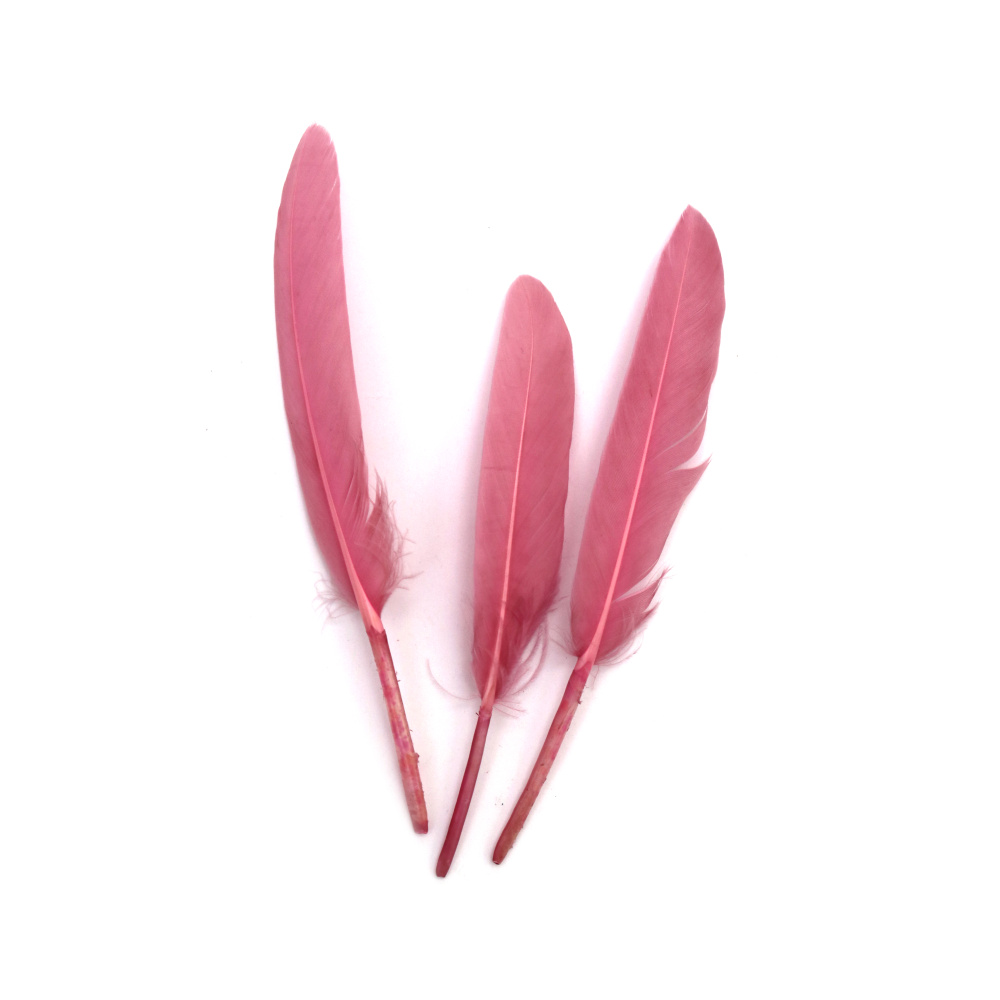 Soft Decorative Feathers 100~150x15~20 mm – Pastel Pink Purple Color, Set of 10 for Wedding Décor, Romantic Crafts & Elegant DIY Projects