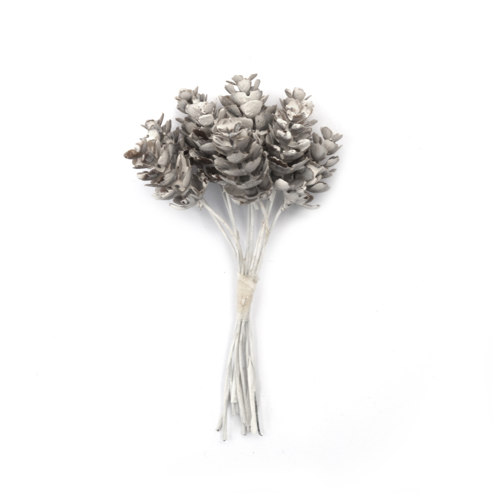 Bouquet of Cones 100x15 mm, Silver Color - 10 pieces