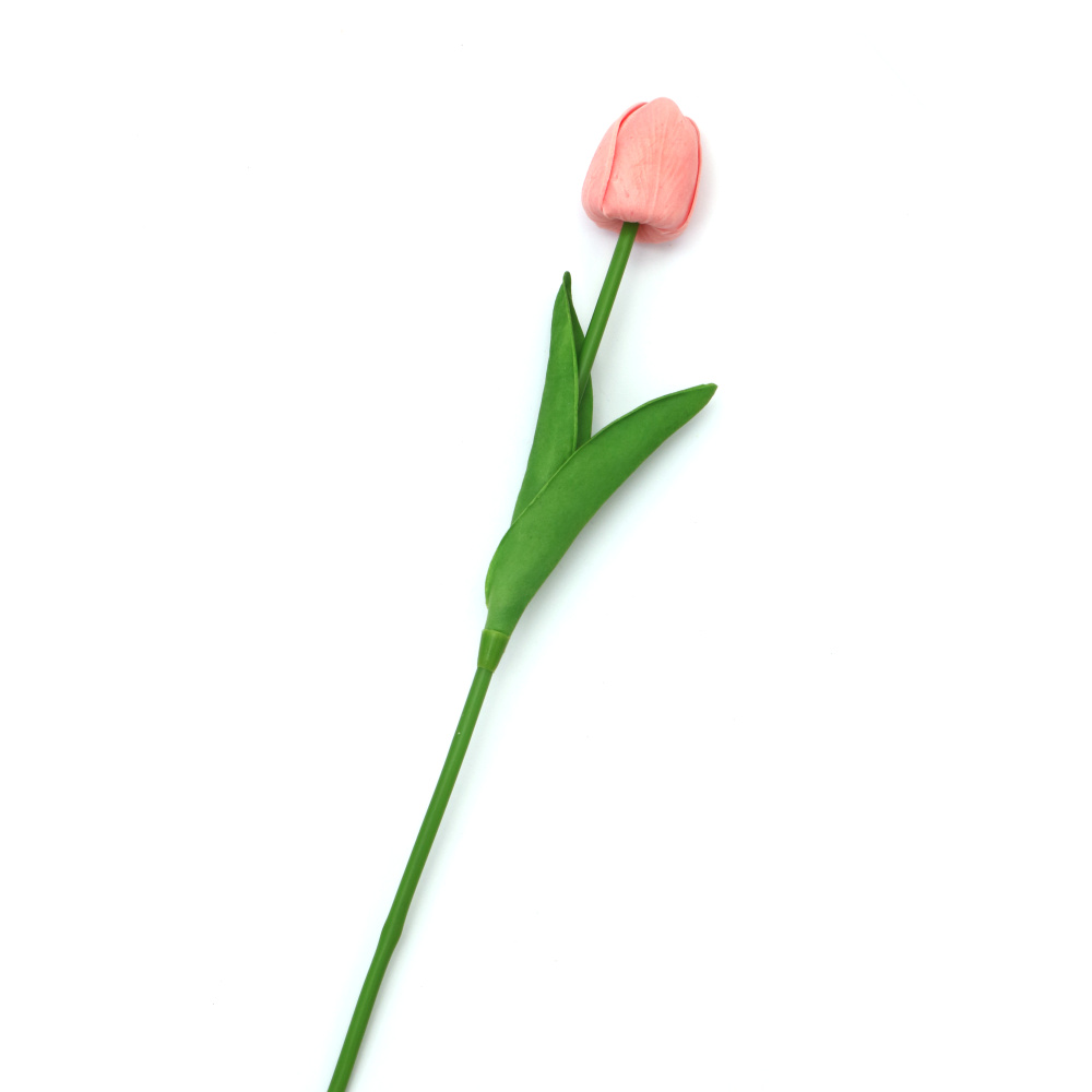 Tulip Stem Made of Rubber and Plastic, 340 mm, Pink Color