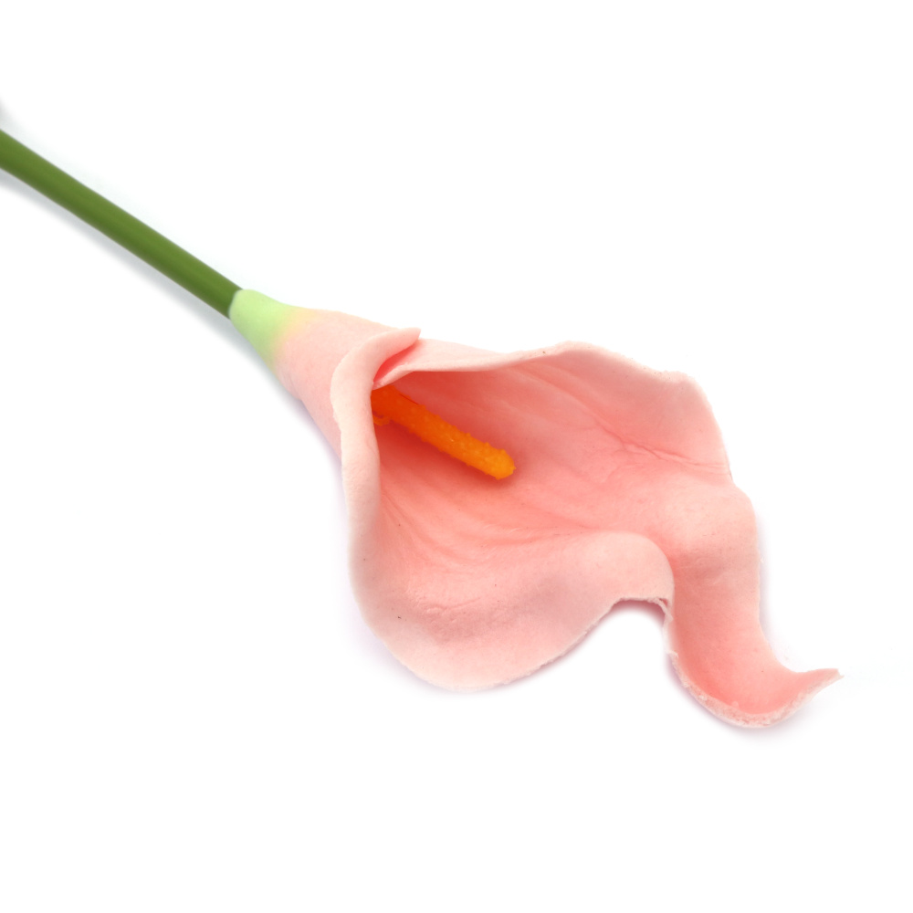 Calla Lily Stem Made of Rubber and Plastic, 340 mm, Pink Color