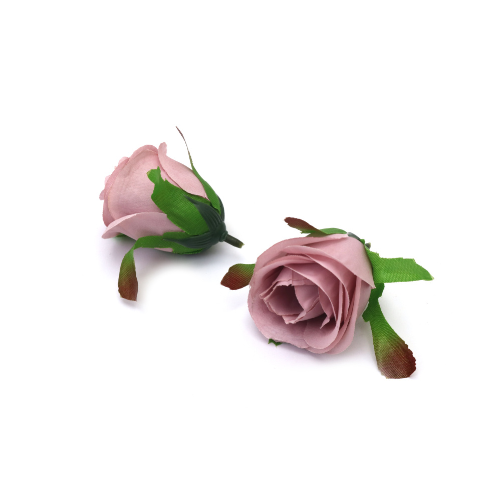 Material textil culoare roz 35 mm cu ciot pentru asamblare culoare roz violet pastel - 2 bucăți