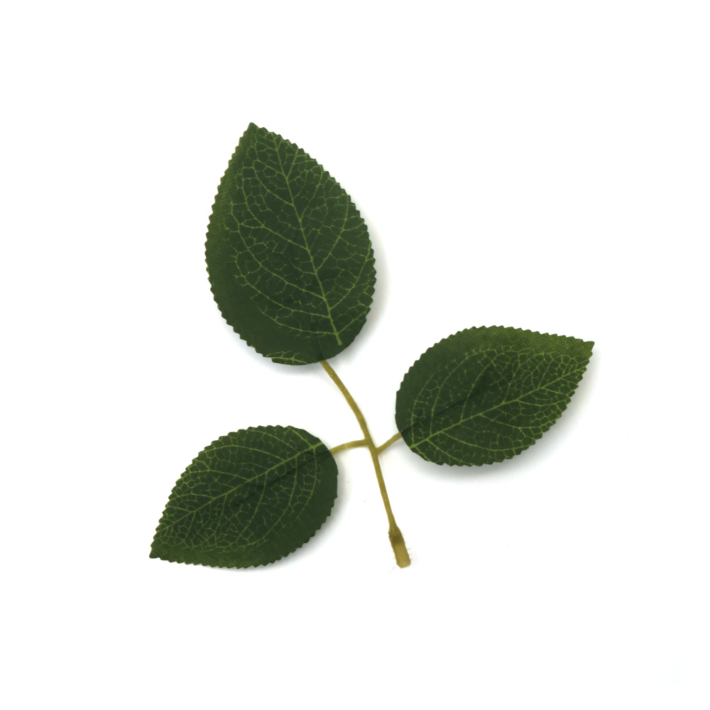 Υφασμάτινα φύλλα σε κλαδί 60x40 mm, 70x45 mm, 140 mm - 5 τεμάχια