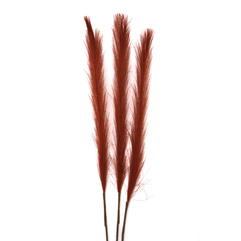 Creangă de iarbă de pampas pentru decor 460 mm culoare maro - 3 bucăți