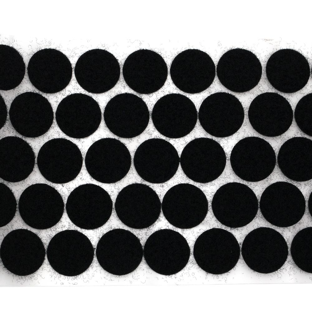 Velcro circle 20 mm black -20 pieces