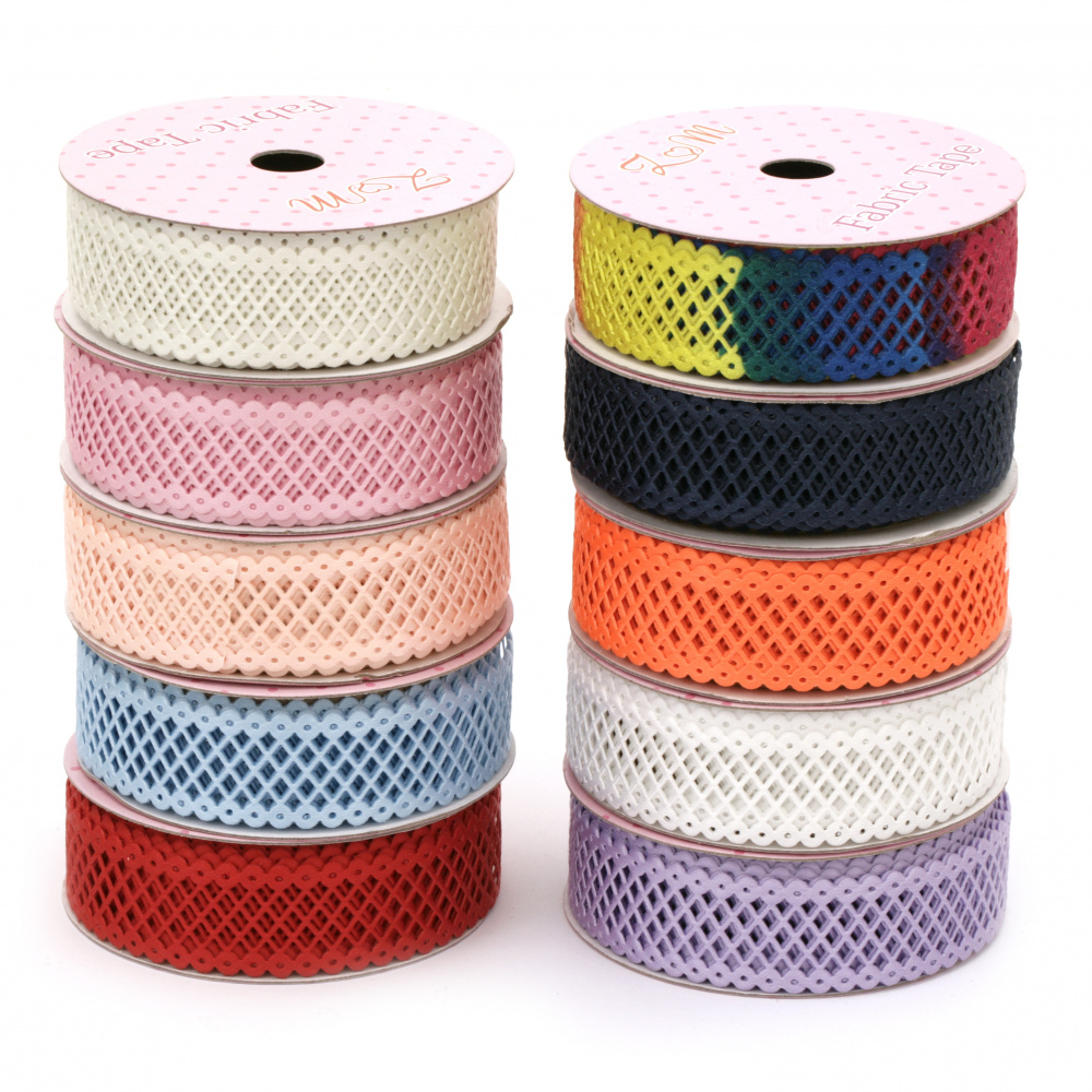 Ribbon satin mesh 23 mm assorted colors -1.80 meters