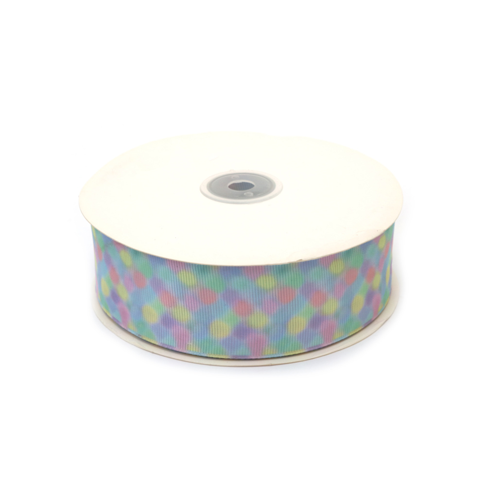 Cinta grosgrain satinada 40 mm, colores pastel - 2 metros