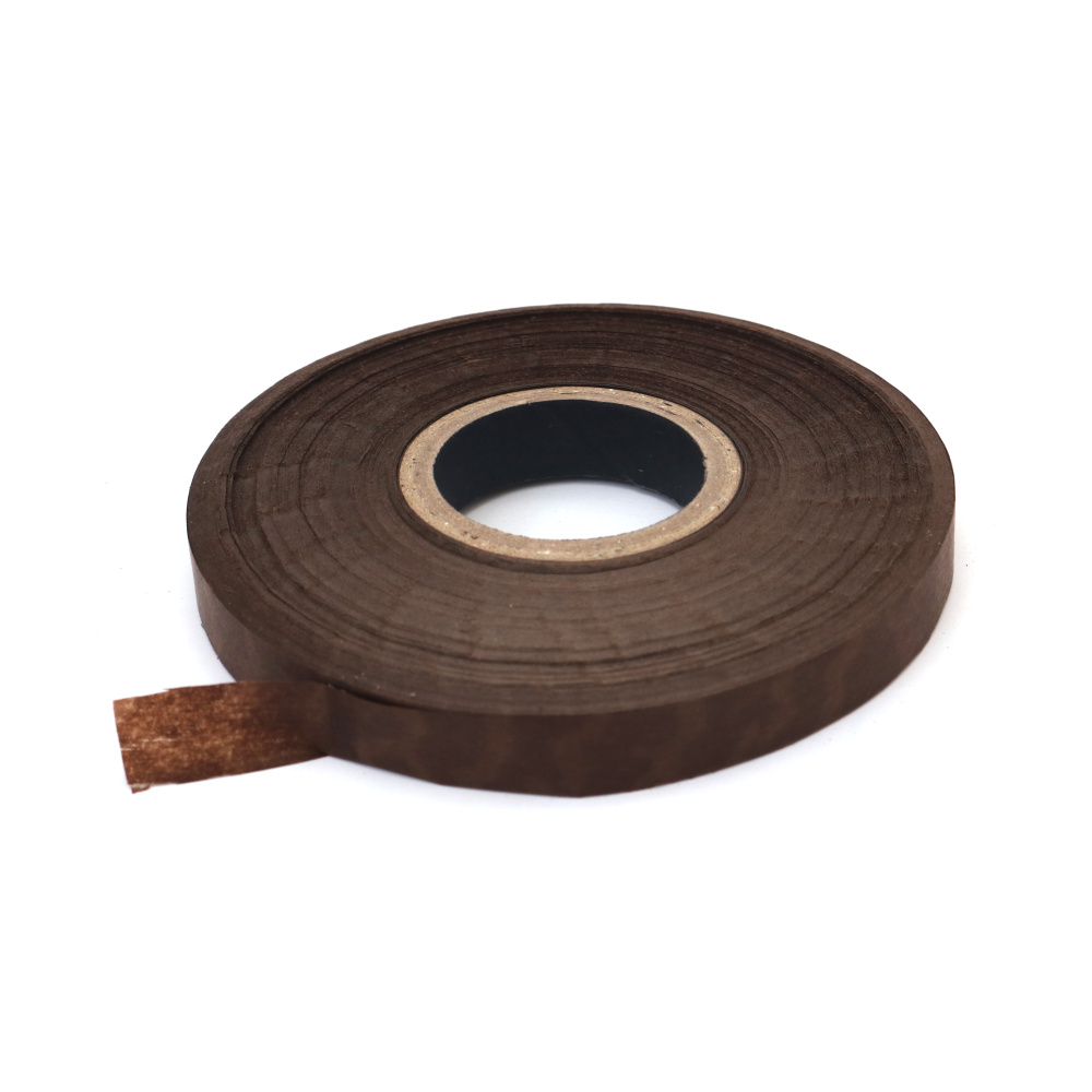 Bandă de hârtie 12 mm maro închis ~200 metri