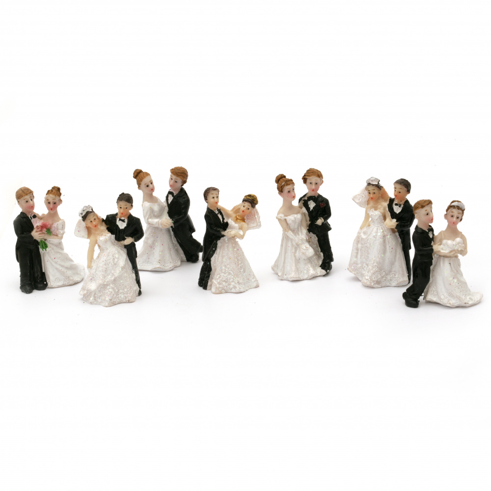 Figurine polyresin newlyweds 50x30 mm  assorted models