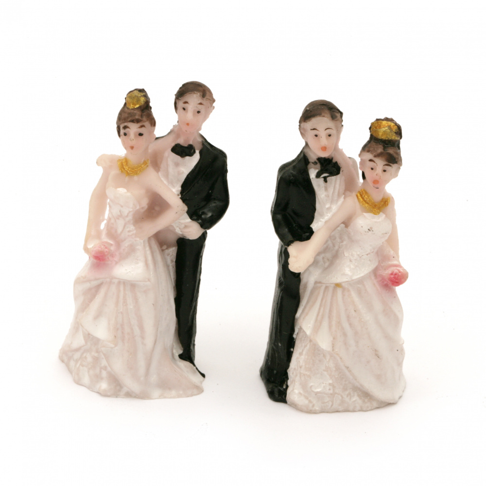 Figurine polyresin newlyweds 55x25 mm assorted models