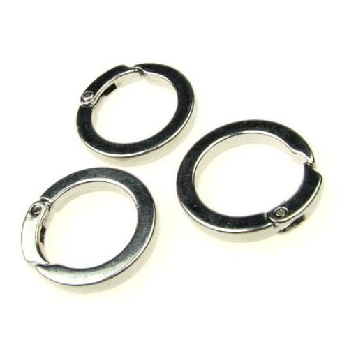 Carabiner clasp 24 mm silver