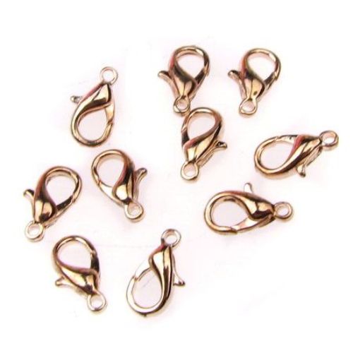 Lobster Claw Clasp Jewellery Making 5x10 mm color gold pink -50 pieces
