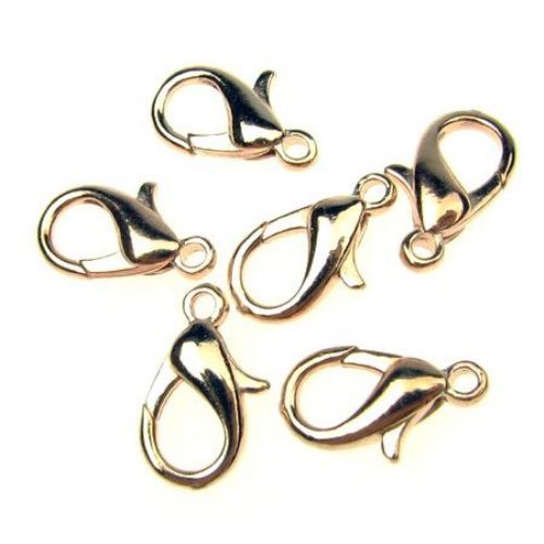 Lobster Claw Clasp Jewellery Making 7x14 mm color gold pink -50 pieces