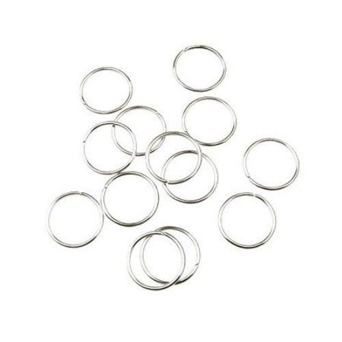 Open Jump Rings for Jewelry Making / 9x1.2 mm / Silver - 100 pieces