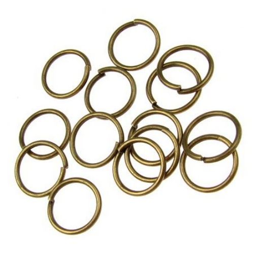 Metal Open Jump Rings for Jewelry Artists / 8x0.7 mm / Antique Bronze - 200 pieces