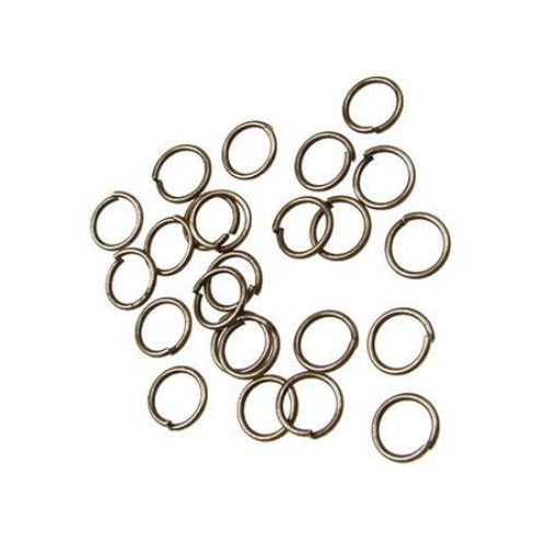 Metal Split Rings for DIY Jewelry /  6x0.7 mm / Antique Copper - 200 pieces