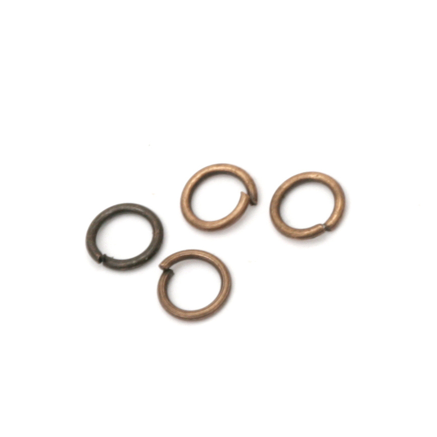 Metal Jump Rings for Jewelry Making / 5x0.7 mm / Antique Copper - 200 pieces