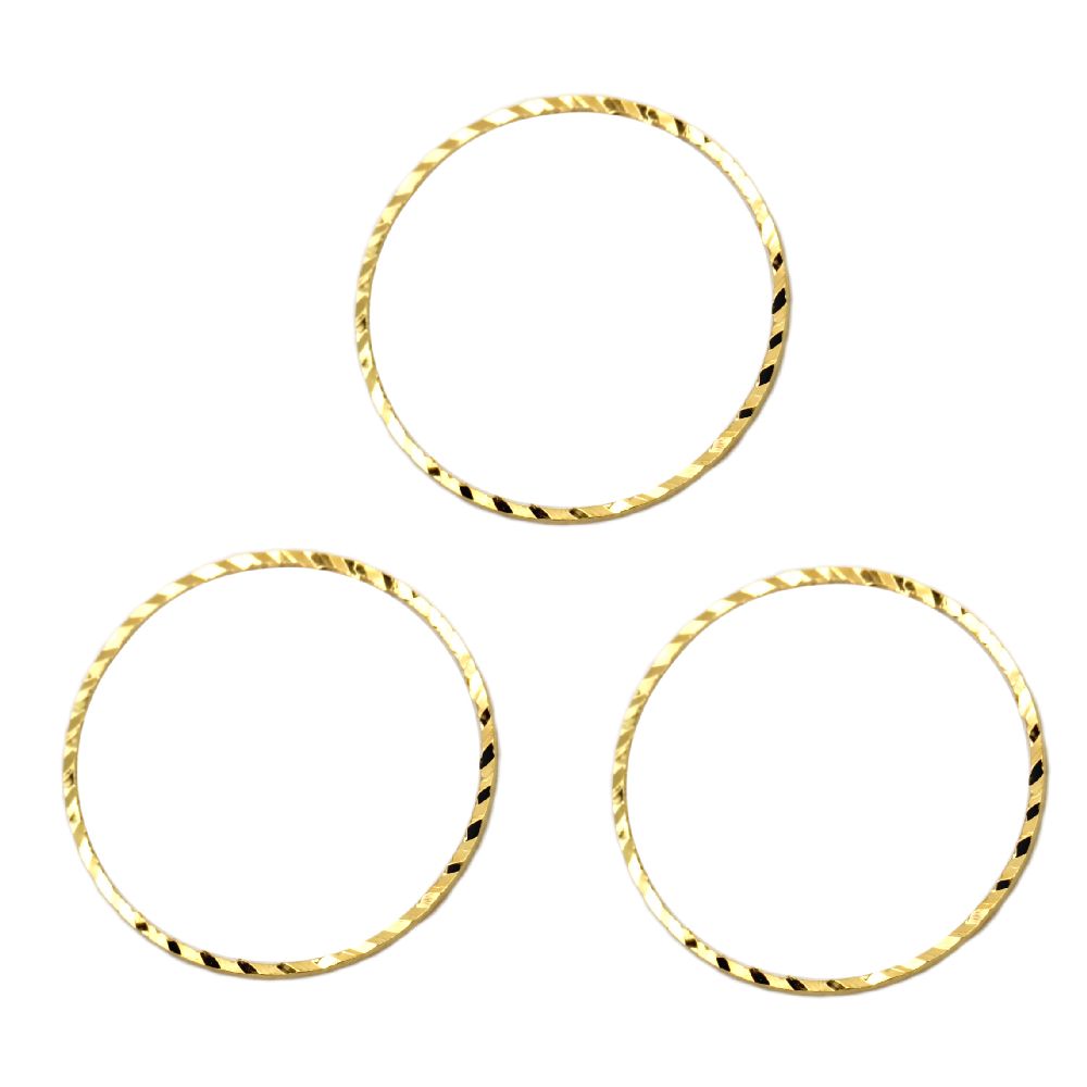 Metal Ring, 18x0.8 mm, Gold - Pack of 10