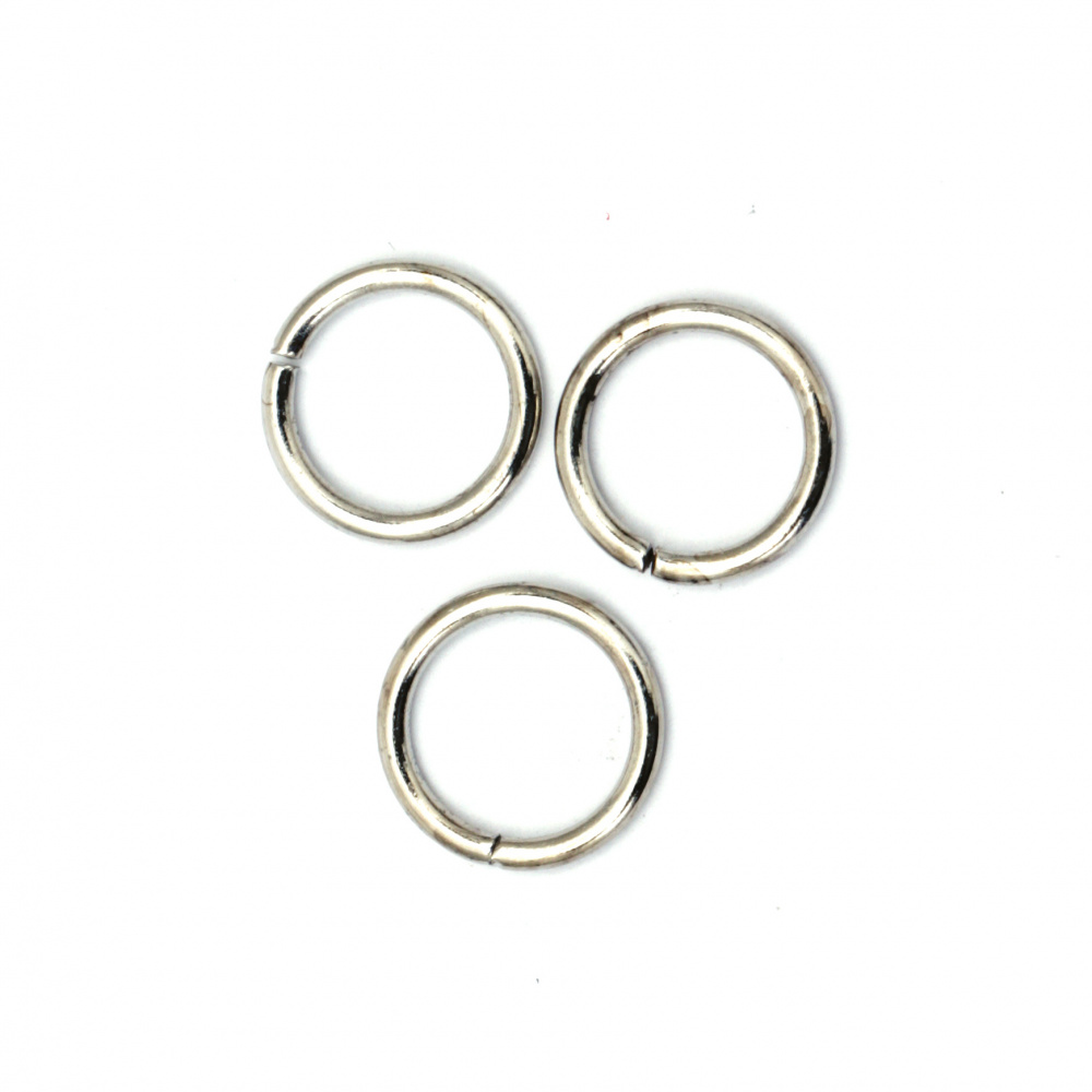 Metal Split Rings for Jewelry Art /  15x2 mm / Silver - 50 pieces
