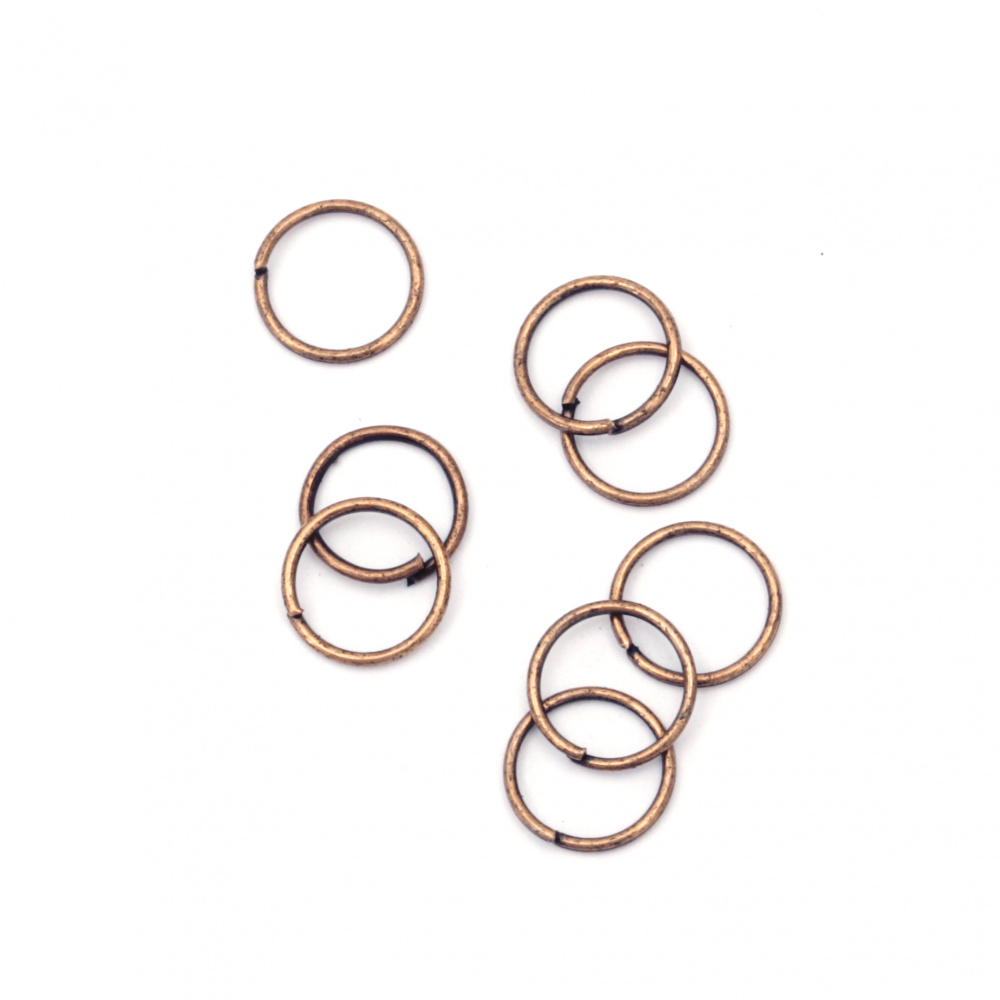 Jump Rings for Jewelry Making /  8x0.7 mm / Copper - 200 pieces