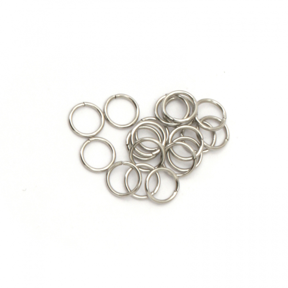 Steel Ring, 4x0.5 mm Thickness, Silver - Pack of 200
