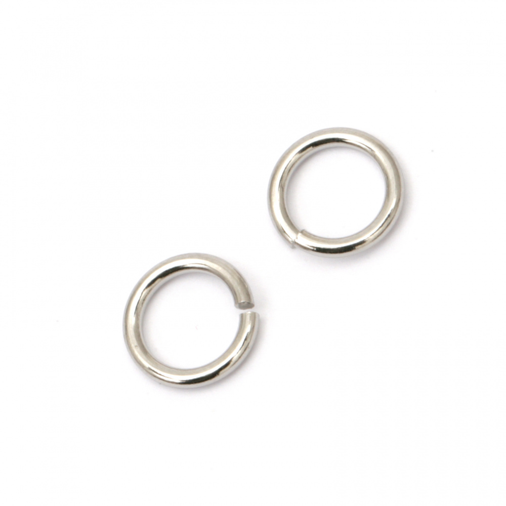 Steel Ring, 10x1.5 mm Thickness, Silver - Pack of 20