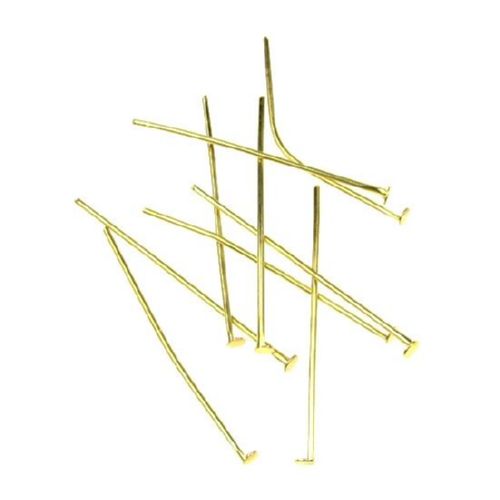 Connecting Wire Pin for Jewelry Making / 35 mm / Gold - 10 grams ~ 70 pieces