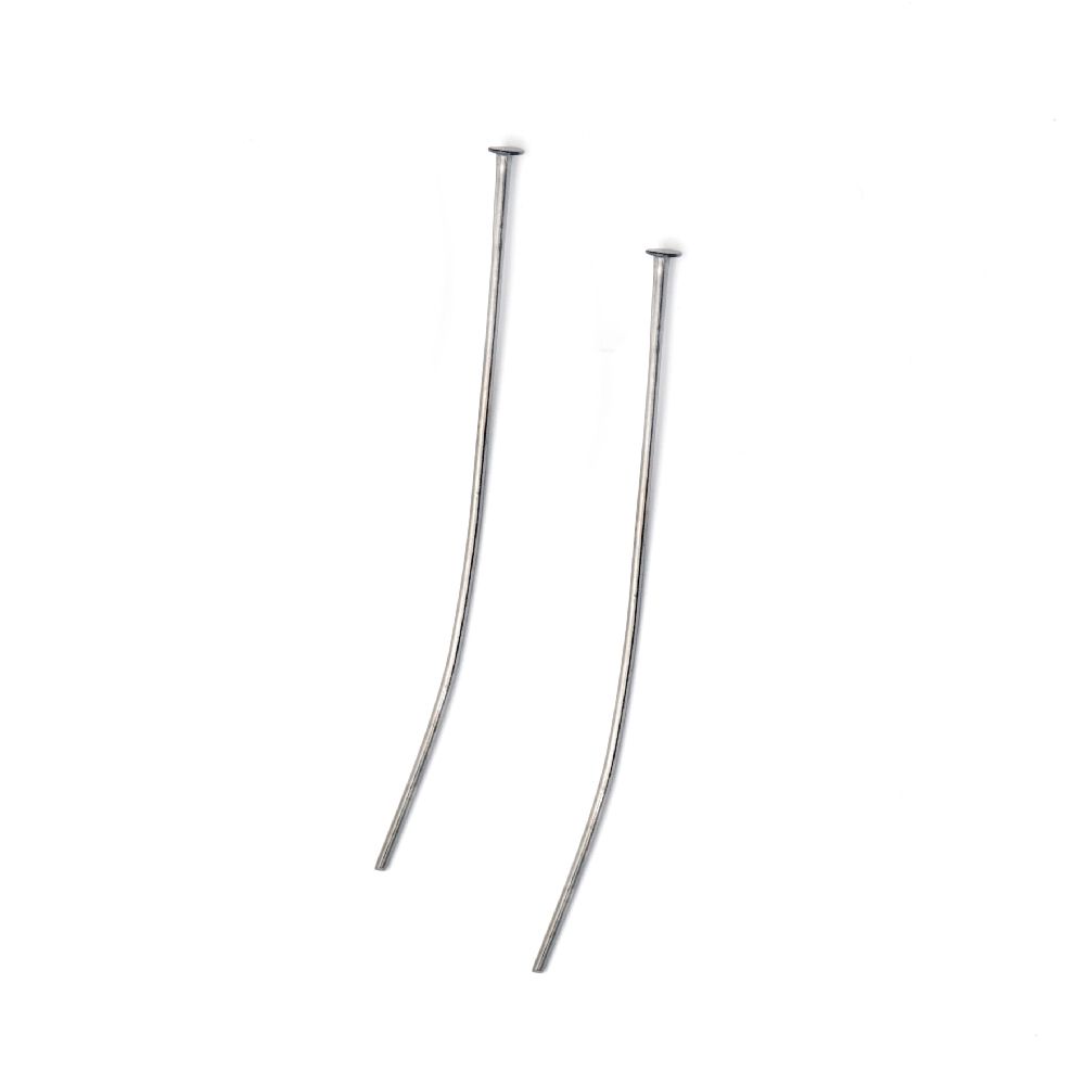 Metal Connecting Pin for Jewelry Design / 50 mm / Graphite - 10 grams ~ 45 pieces