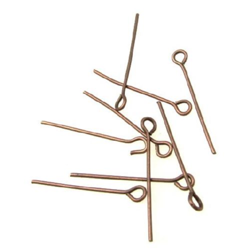 Flat Head Pins for Jewelry Making / 38 mm / Graphite - 10 grams