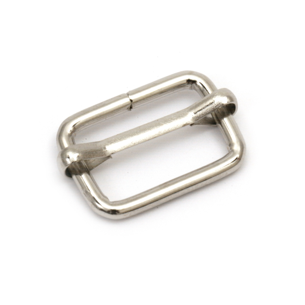 Metal Buckle / Inner Size: 25x16x2.8 mm / Color: Silver - 10 pieces