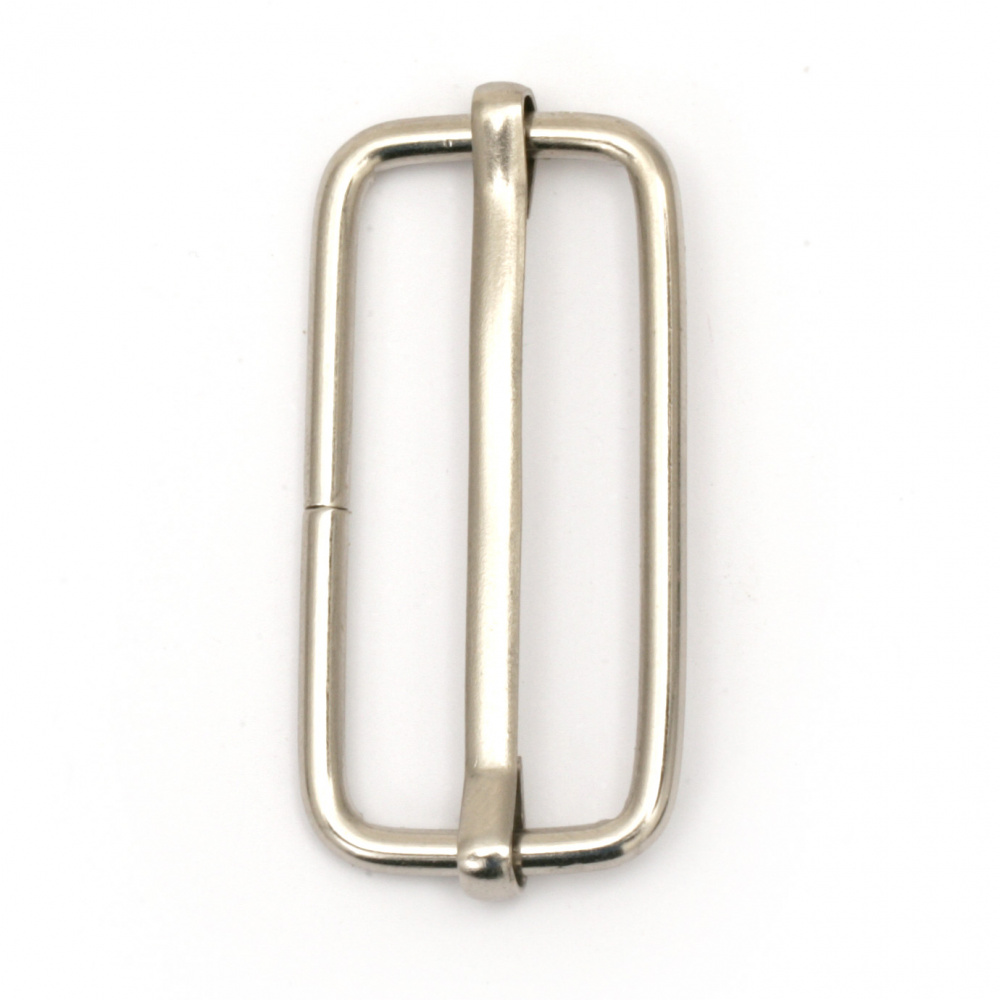 Slide Buckles for Handmade Belts, Bags, Backpacks / Inner Diameter: 38x16x2.8 mm / Silver - 10 pieces