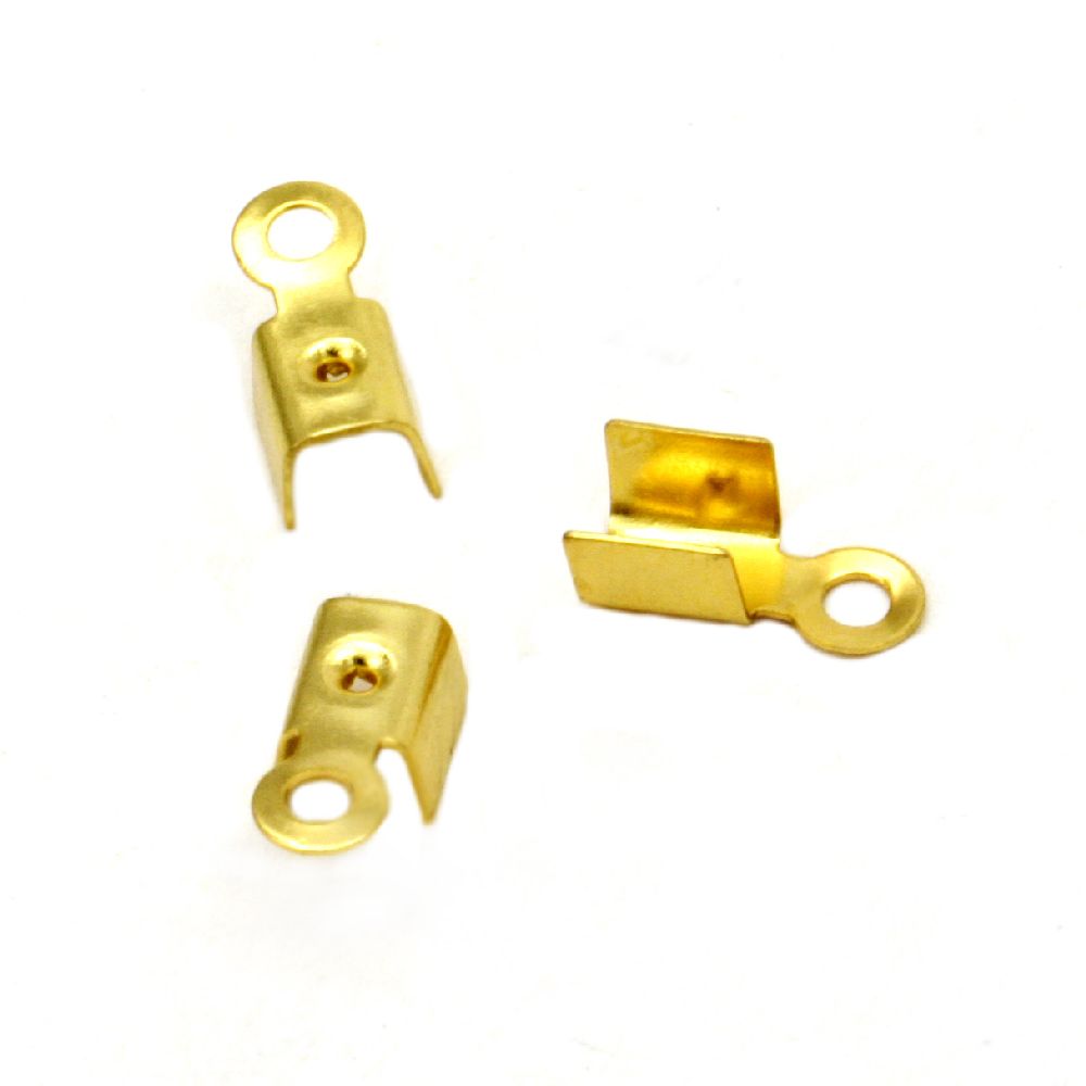 Cord End Caps for Jewelry Making / 5x9 mm / Gold ~50 pieces ✓Top