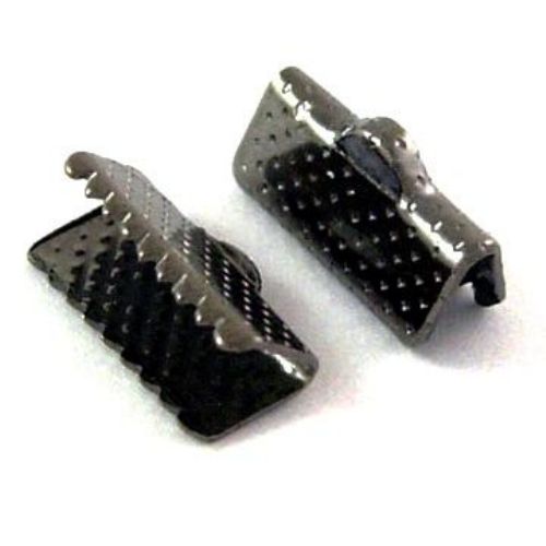 Ribbon Clamps Iron 13 mm clip color graphite -50 pieces