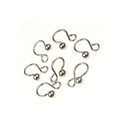 Metal Tip for Jewelry Design / 6.5x10 mm / Silver - 10 pieces