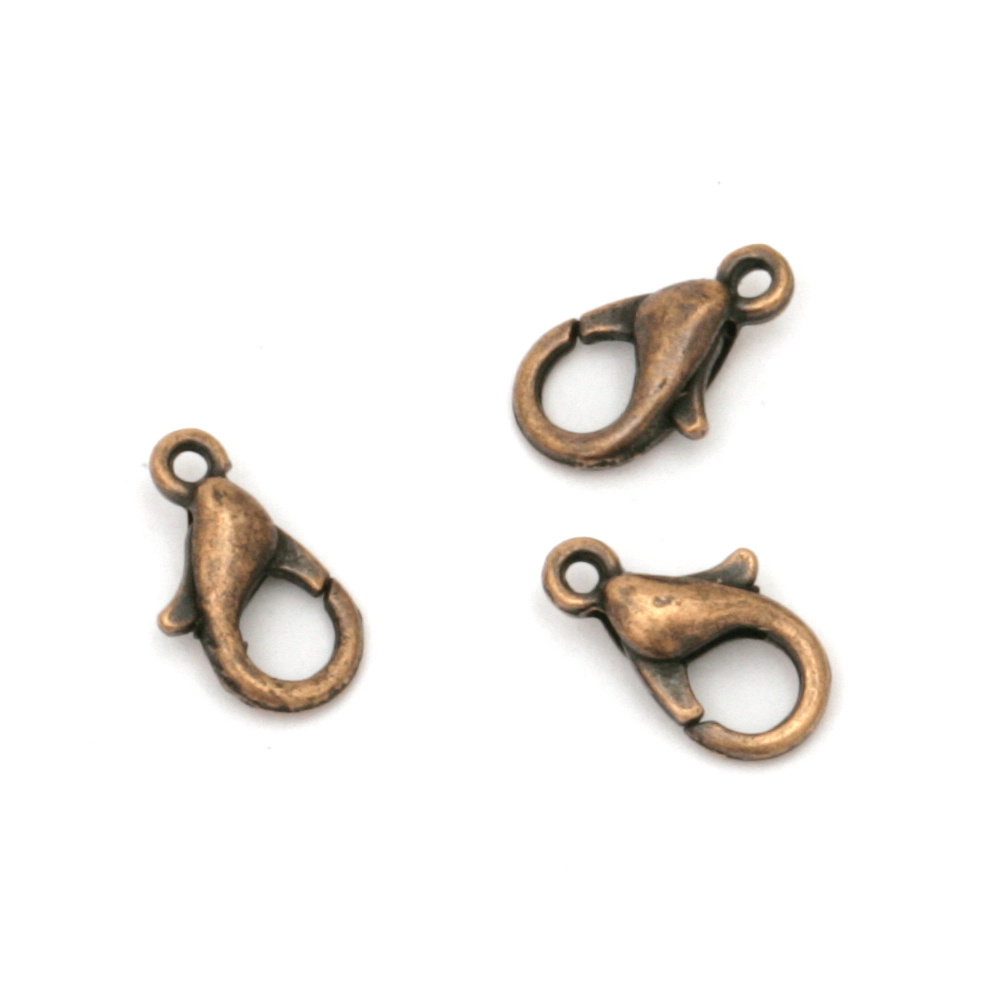 Lobster Clasps for Handmade Jewelry Making / 5x10 mm / Antique Copper - 10 pieces
