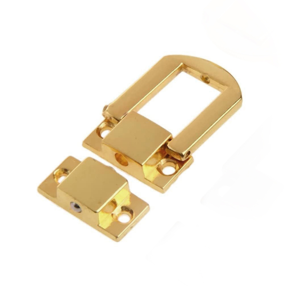 Metal Bag Clasp 24x31x11 mm,  Gold Color - 2 parts