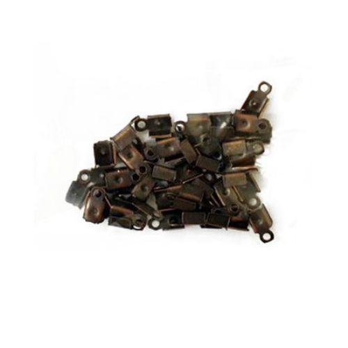 Iron Cord Ends, 5x10 mm antique copper -50 pieces