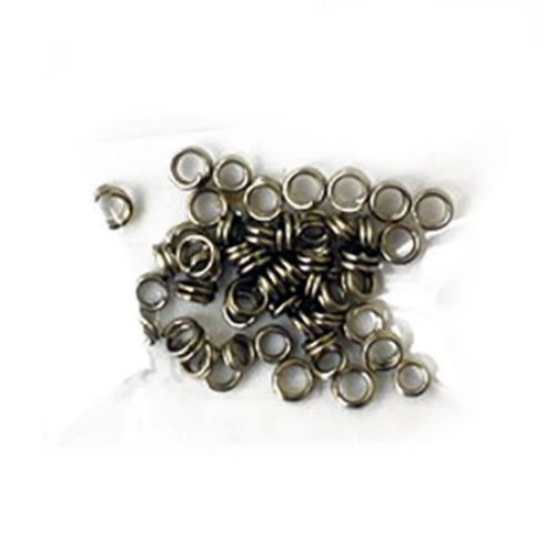 Jewelry Jump Rings, Close but Unsoldered, 4 mm. silver two coils -50 pieces