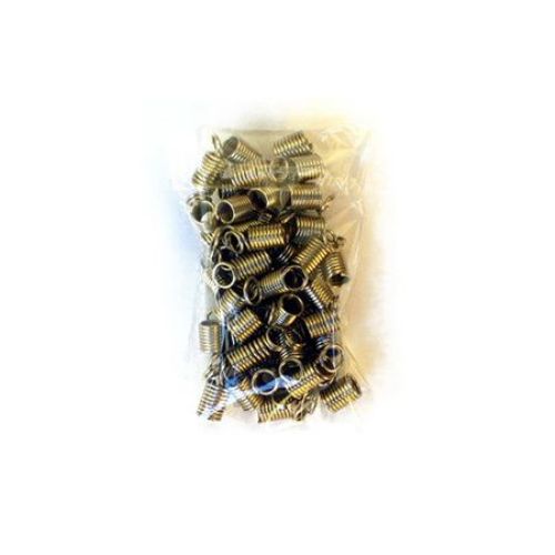 Iron Cord Ends, 5x7x3.6 mm color silver -50 pieces
