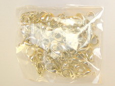 Lobster Claw Clasp Jewellery Making 5x10mm. white -50pcs.