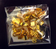 Tip metal 4/8 mm color gold -50 pieces