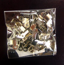 Tip metal 4x8 mm hole 2 mm color silver -50 pieces