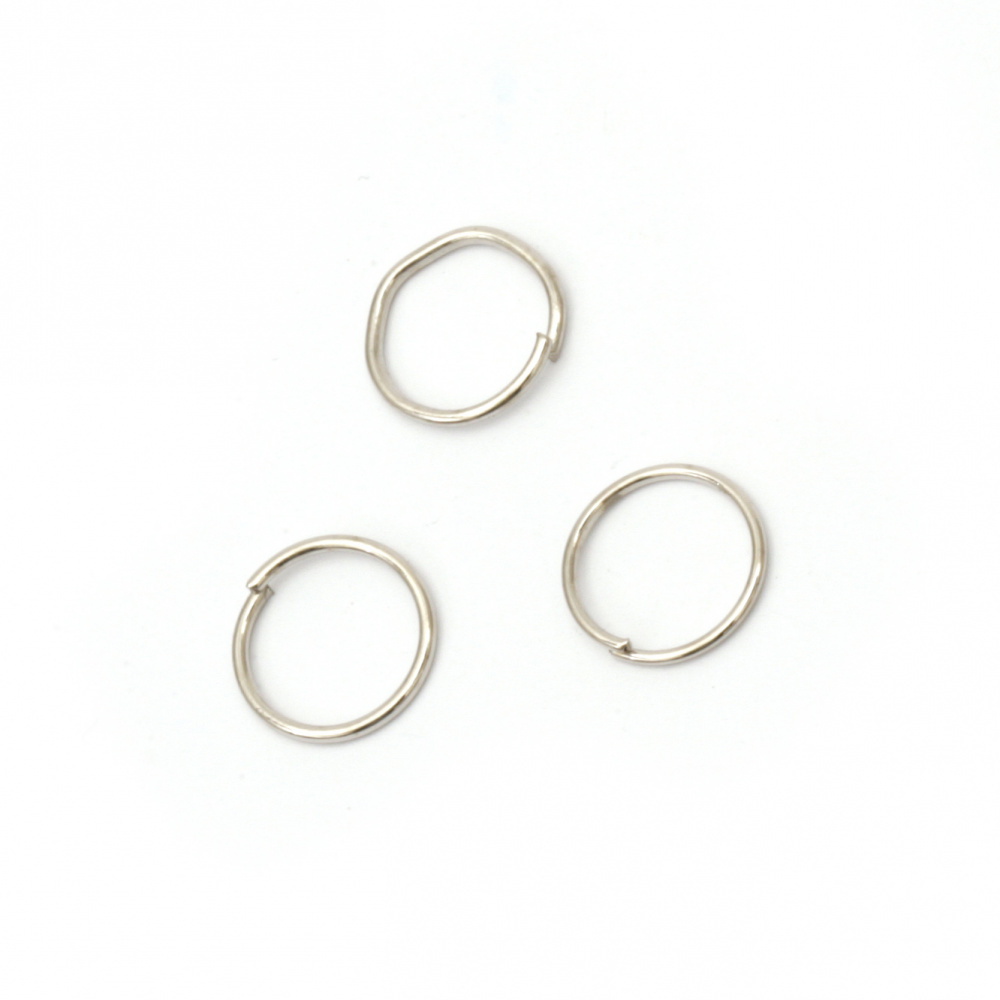 Metal ring for Jewelry10x0.9 mm color silver -200 pieces