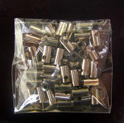 Накрайник за връзка за ключодържател тръбичка 3.7x7 ммсребро -50 броя