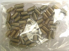 Coil End Tips with Loop / 3.5x6x2 mm / Silver - 50 pieces