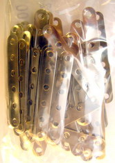Separator metalic cu 6 găuri 35x5 mm culoare alb -50 bucăți