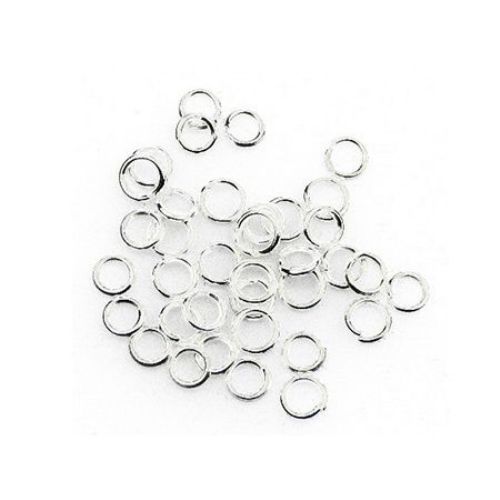 Sterling Silver Jump Rings, Close but Unsoldered, 4x0.7 mm 200 pieces