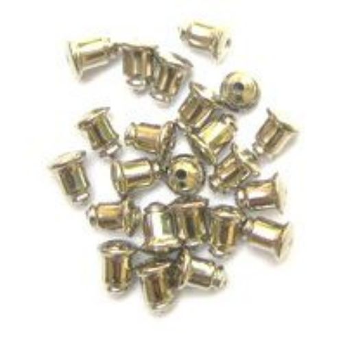 Earring Backs for Studs / 6.5 mm / Silver - 50 pieces