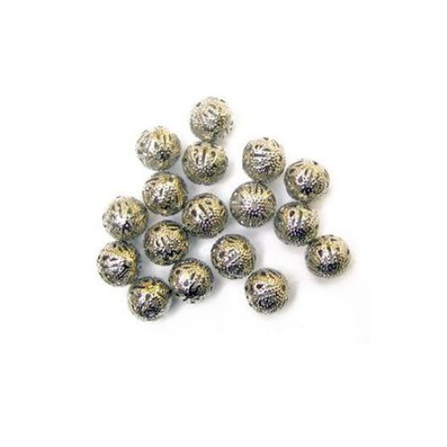 Metal bead  ball 12 mm color silver ~ 142 grams -20 pieces