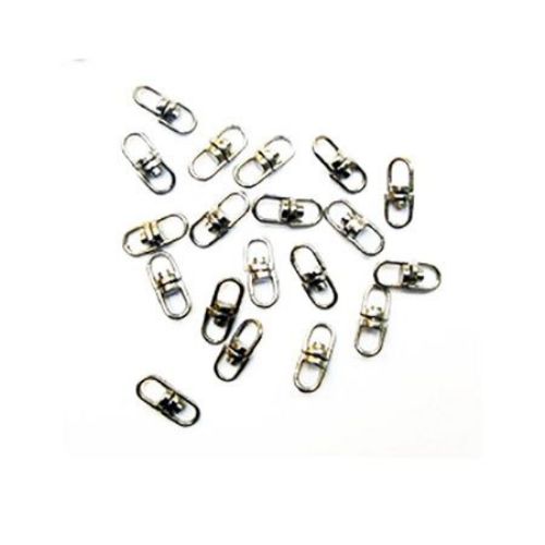 Metal Key Chain Tips / 6x14 mm - 50 pieces
