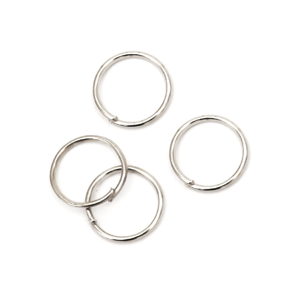 Jump Rings, Close but Unsoldered, 7x0.7 mm color white -200 pieces